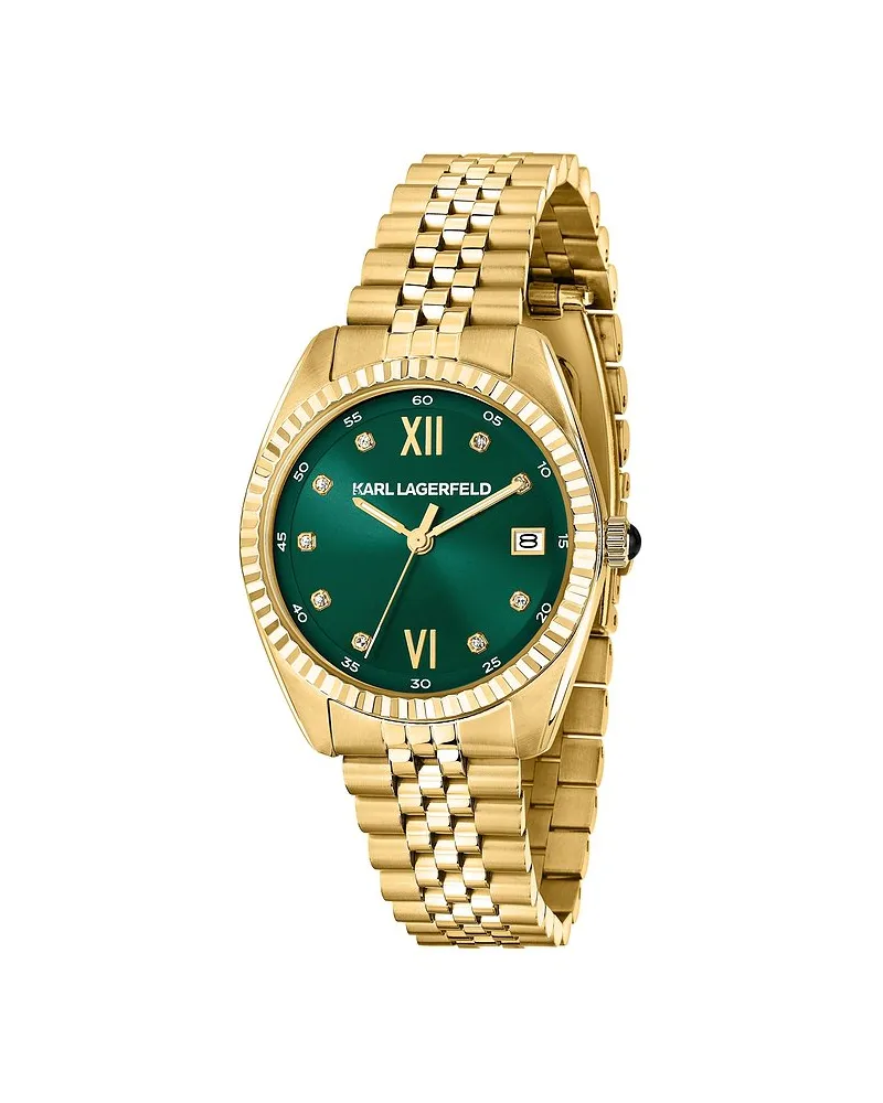 Karl Lagerfeld Damenuhr Timeless Code Gelbgold