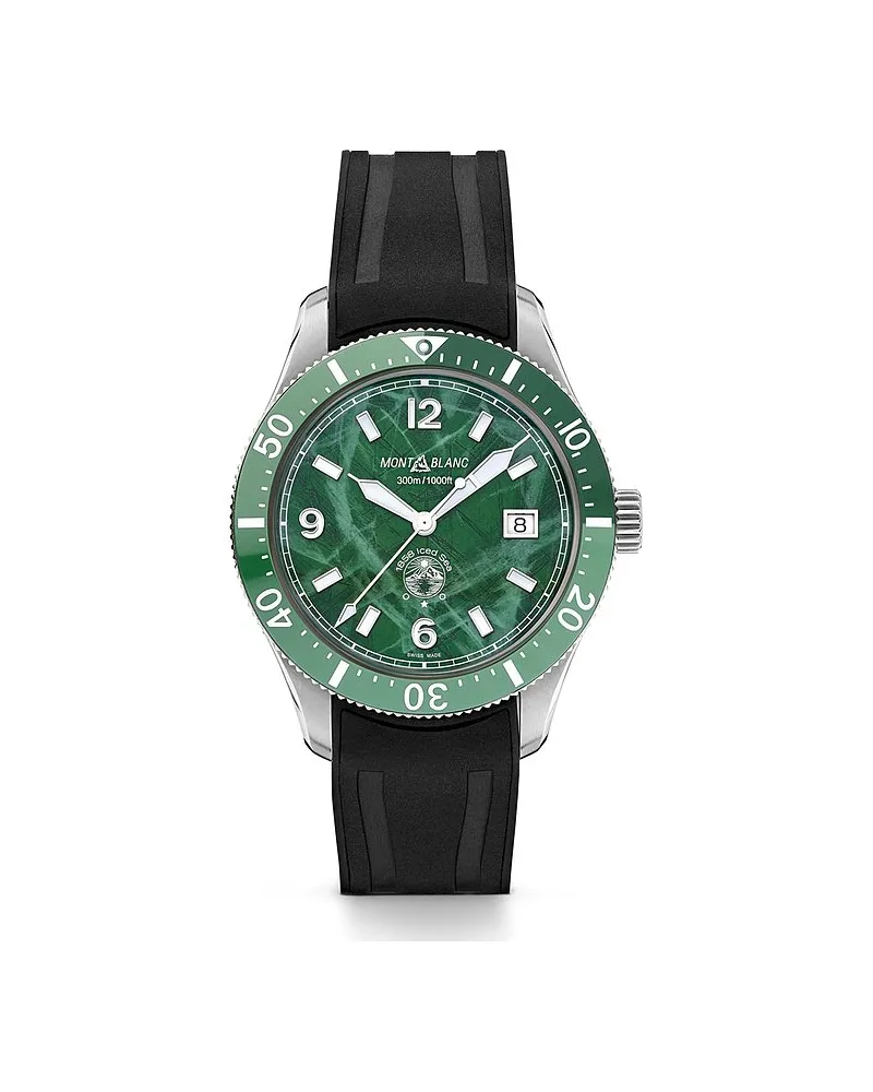 Montblanc Taucheruhr Montblanc 1858 Iced Sea Automatic Date Silber