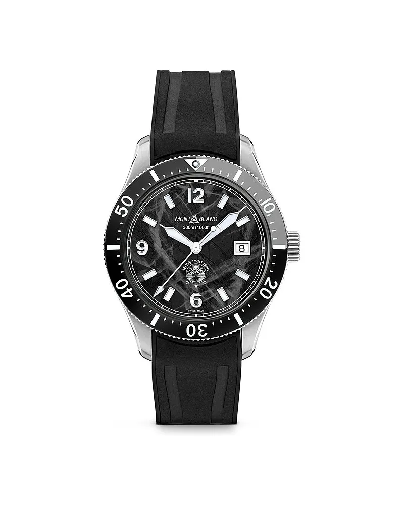 Montblanc Taucheruhr Montblanc 1858 Iced Sea Automatic Date Silber