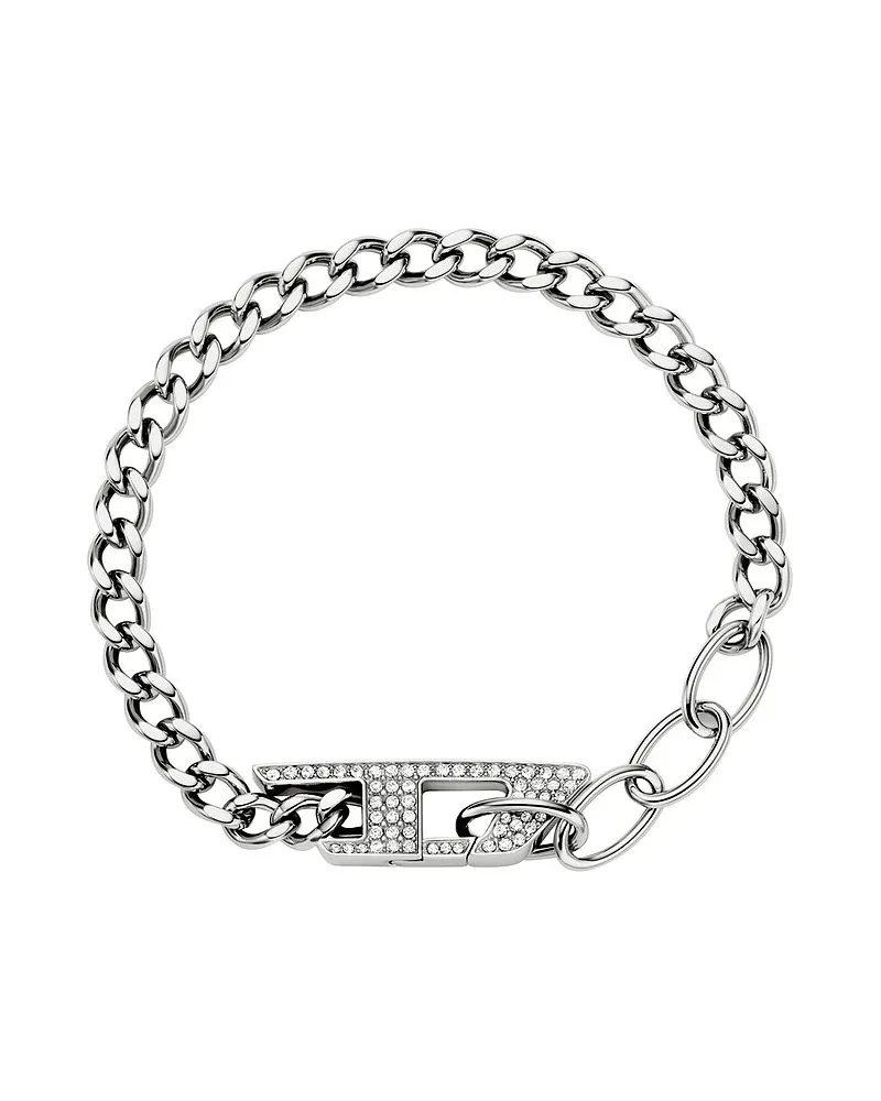 Diesel Armband D Logo Silber