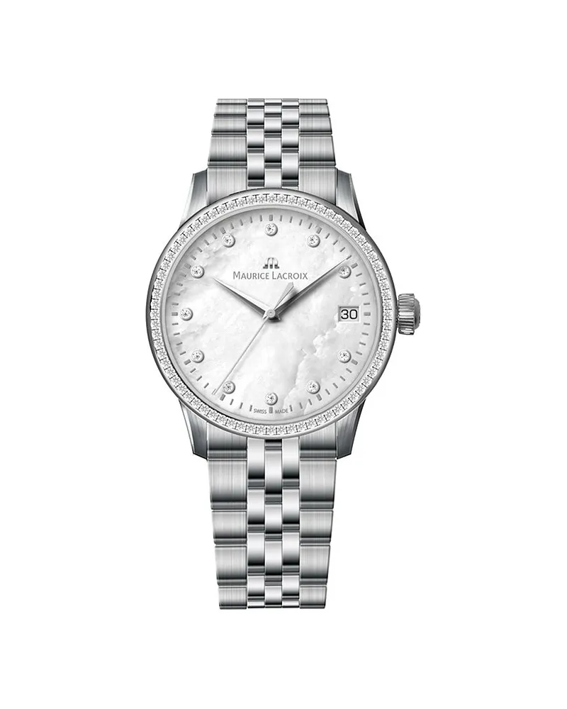 Maurice Lacroix Damenuhr 1975 Quartz Silber