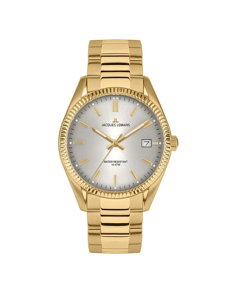 Jacques Lemans Damenuhr Derby Gelbgold