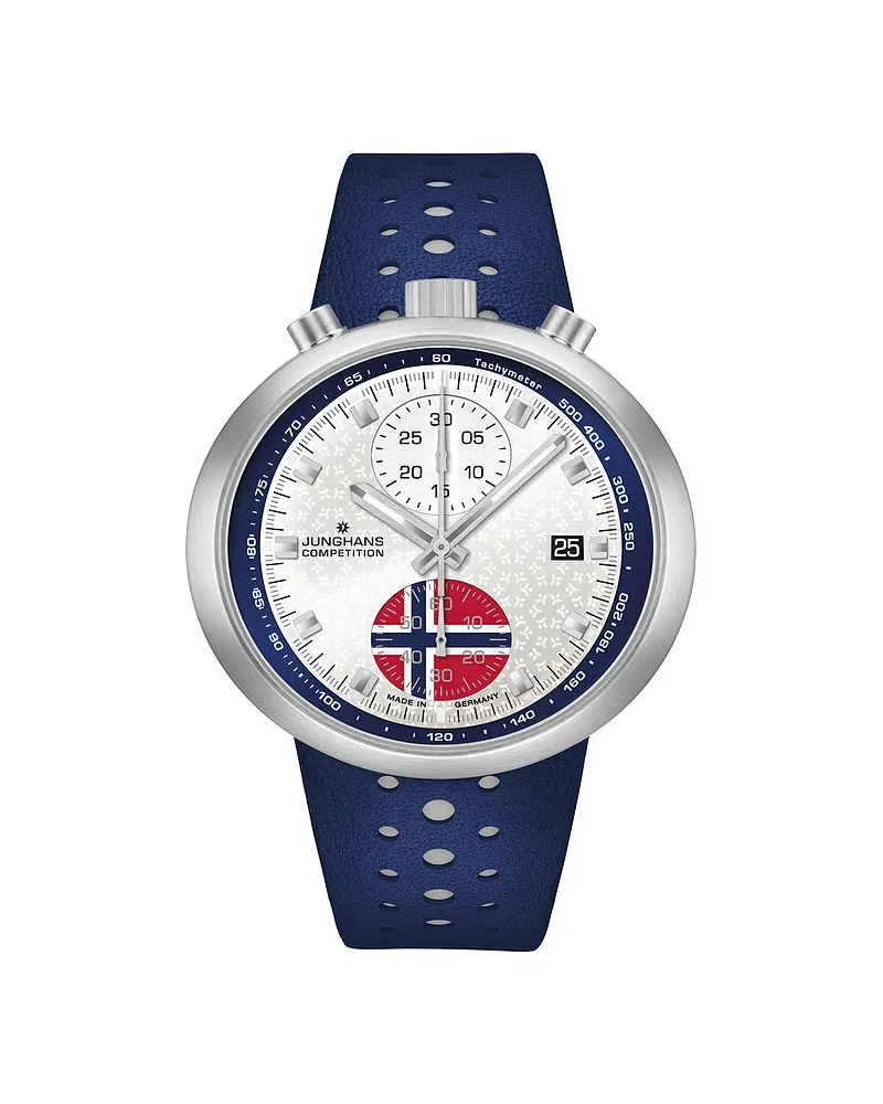 Junghans Chronograph 1972 Competition FIS Edition Silber