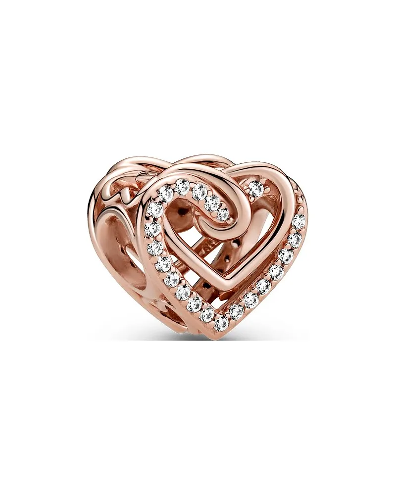Pandora Charm Moments Funkelnde verschlungene Herzen Roségold