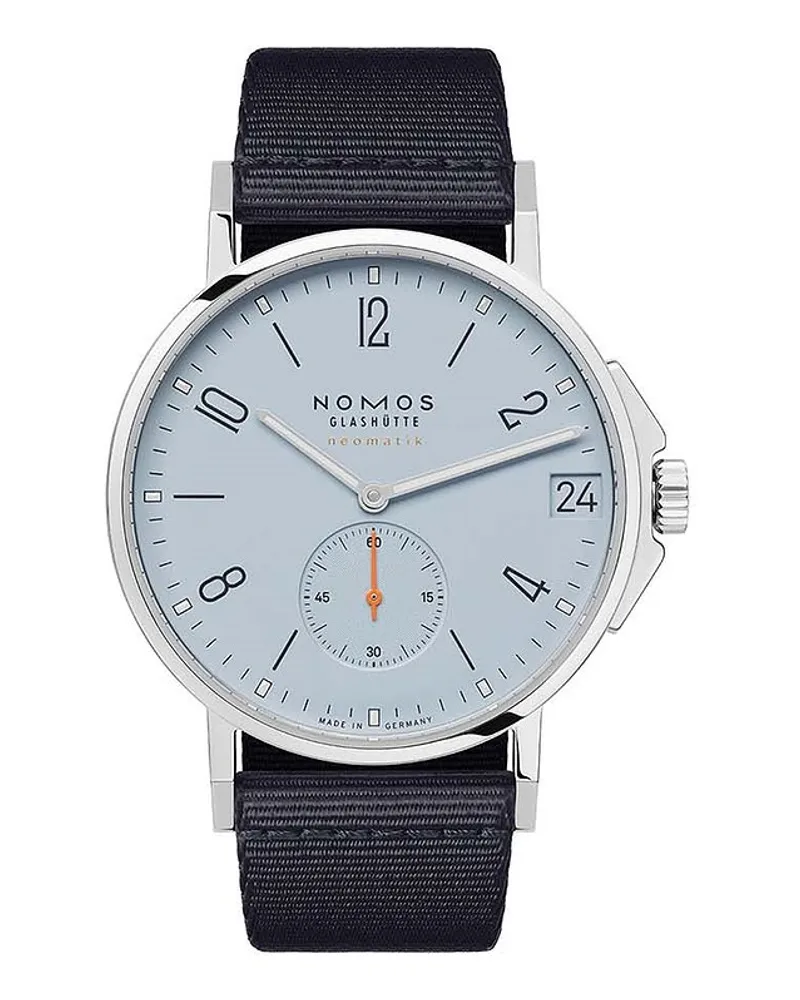 NOMOS Glashütte Unisexuhr Ahoi neomatik 38 date sky Silber