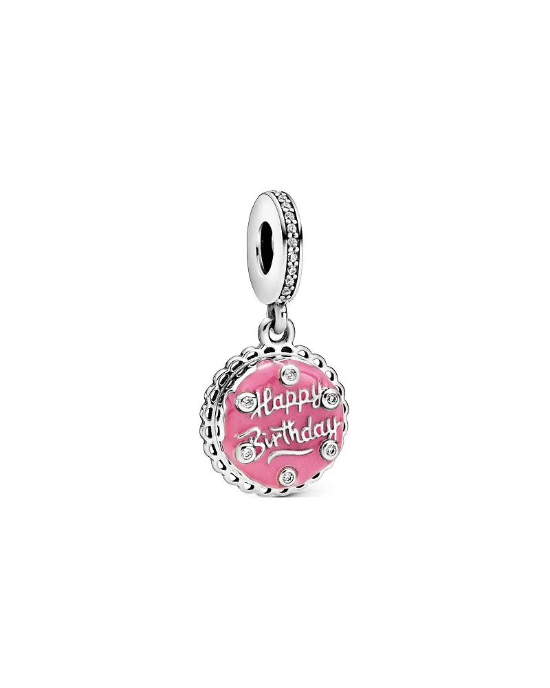 Pandora Charm Moments Rosafarbene Geburtstagstorte Silber