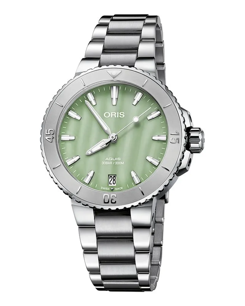 ORIS Damenuhr Aquis Date Silber