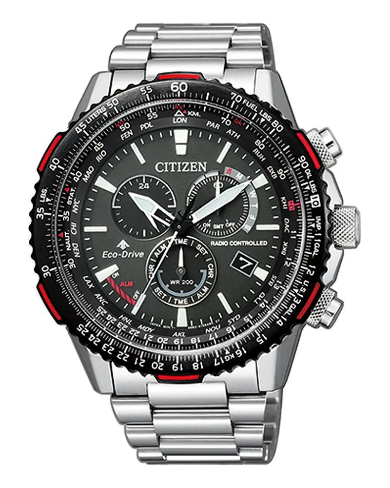 Citizen Herrenuhr Funkuhr Eco-Drive Silber