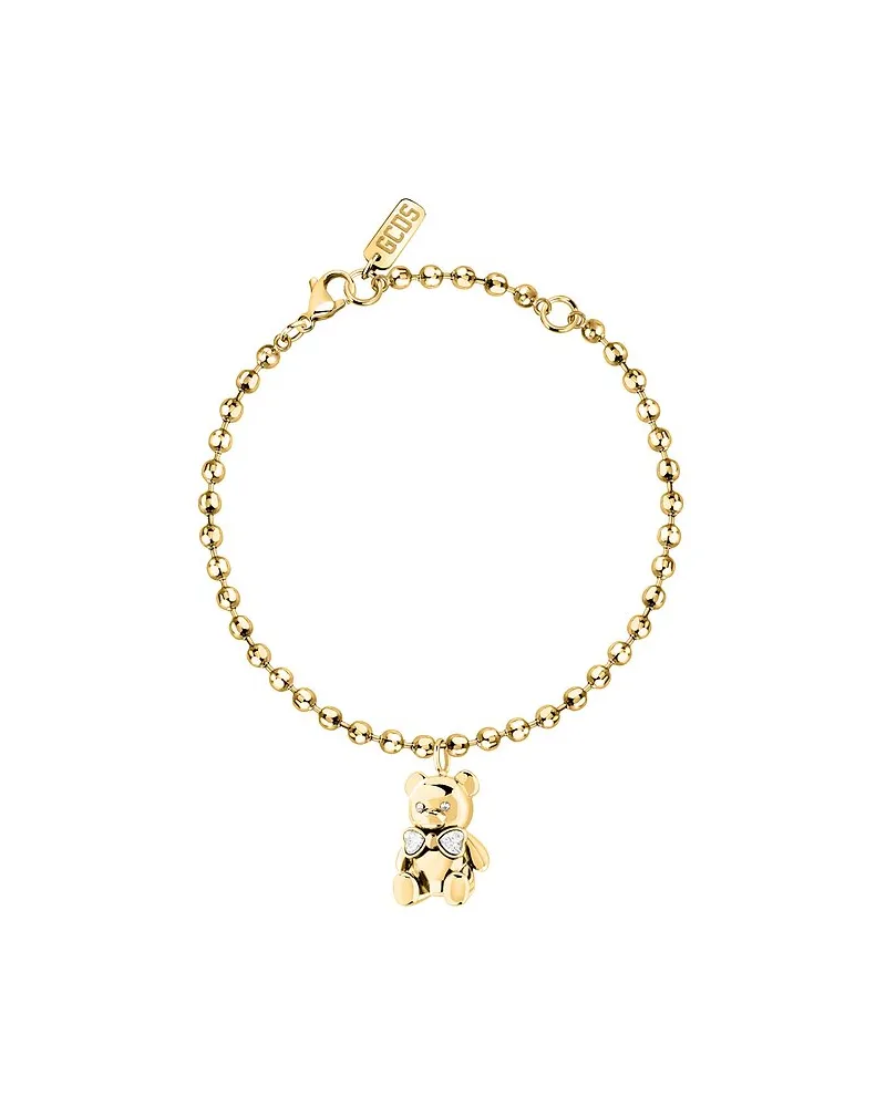 GCDS Armband Coraggio Bear Gelbgold