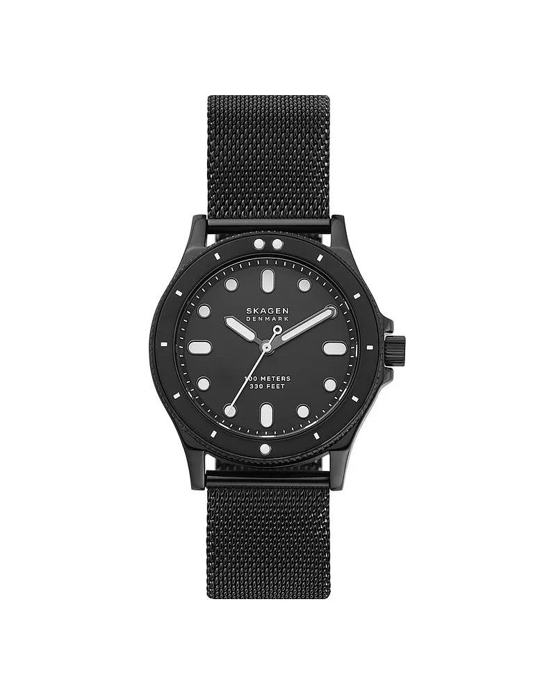 Skagen Damenuhr Fisk Schwarz