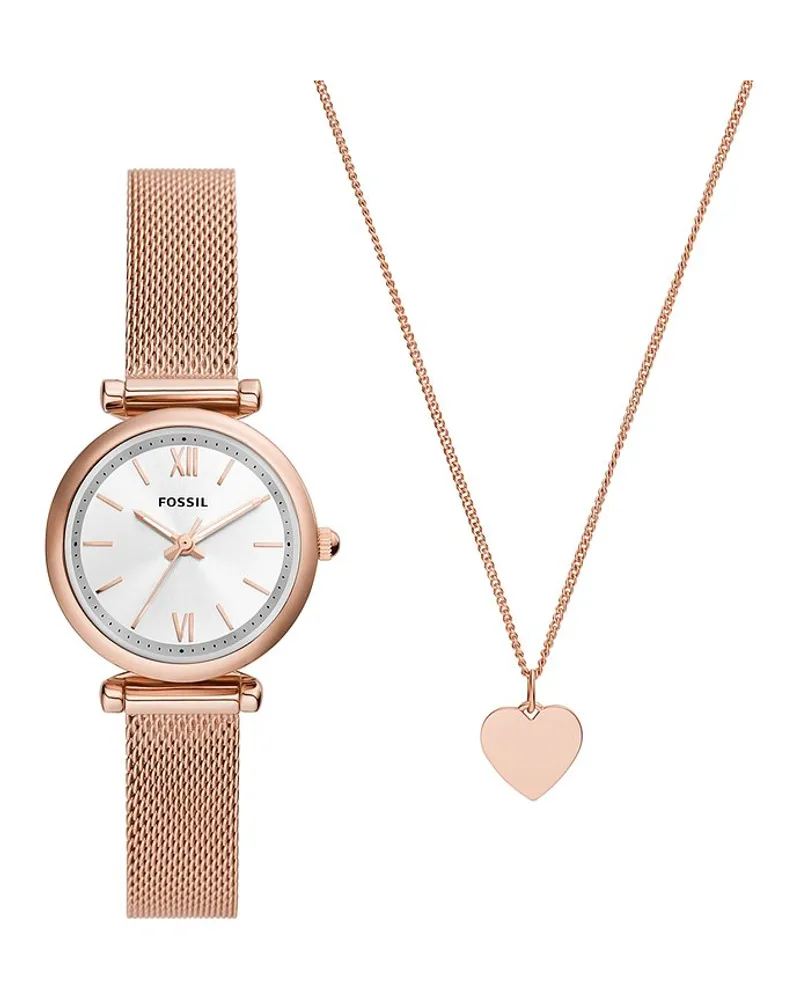 Fossil Uhren-Set CARLIE Roségold