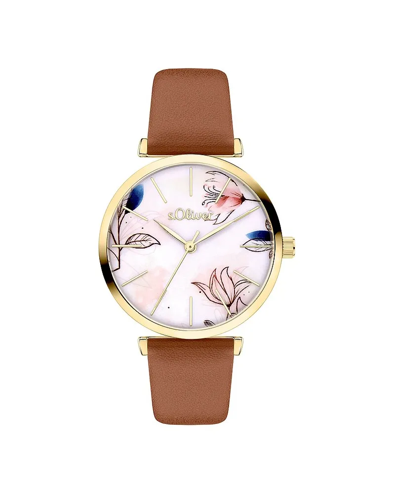 S.Oliver Damenuhr T-Bar Gold