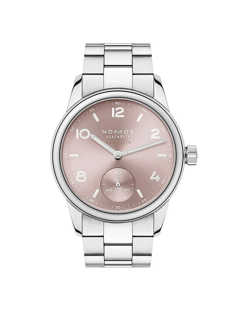 NOMOS Glashütte Damenuhr Club Sport neomatik 34 gold Silber