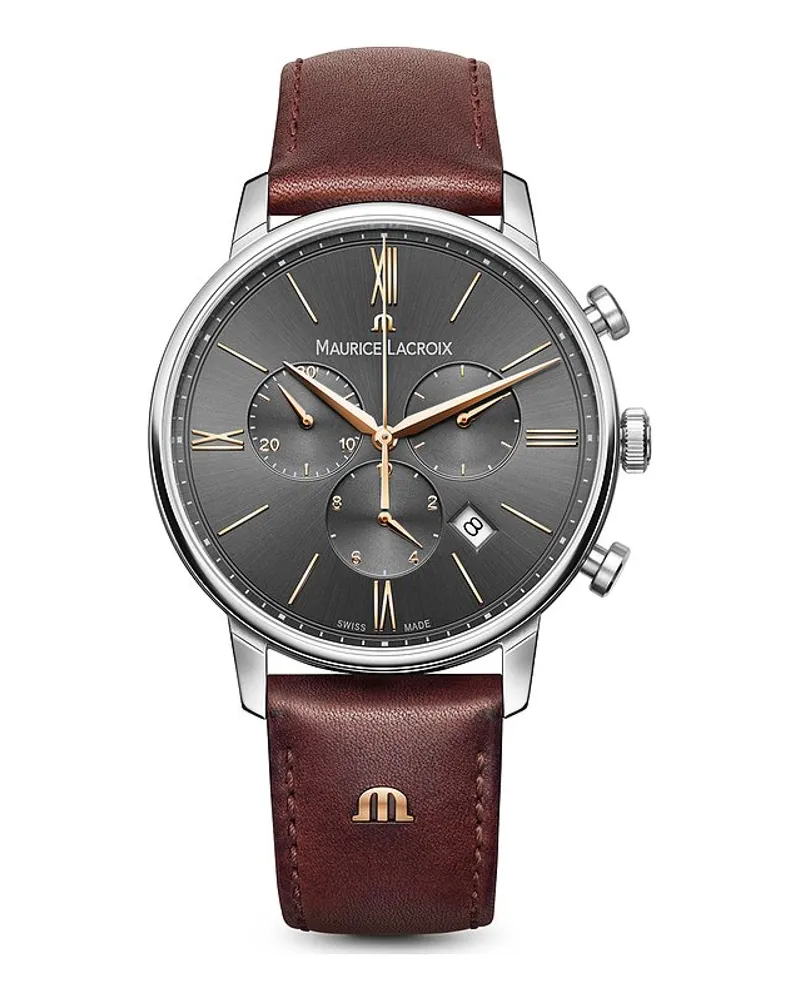 Maurice Lacroix Herrenuhr Eliros Date Chronograph Silber