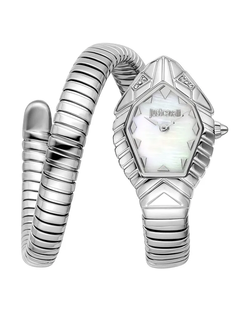 Just Cavalli Damenuhr Signature Snake Silber