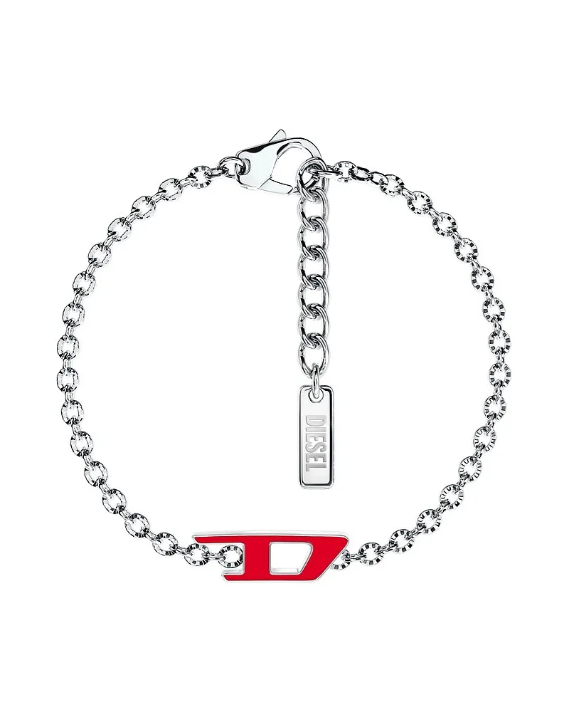 Diesel Armband D Logo Silber