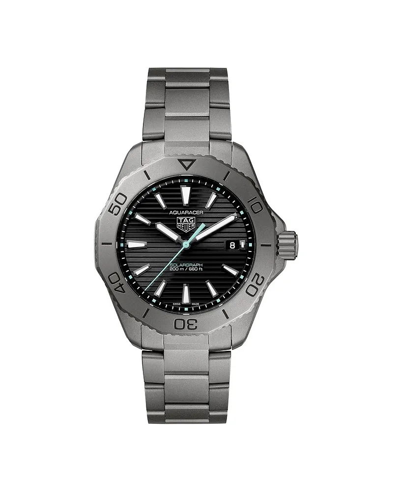 TAG Heuer Herrenuhr Aquaracer Professional 200 Solargraph 40mm Silber