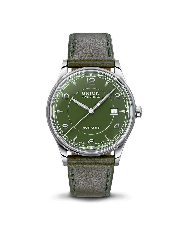 Union Glashütte Unisexuhr Noramis Datum Silber