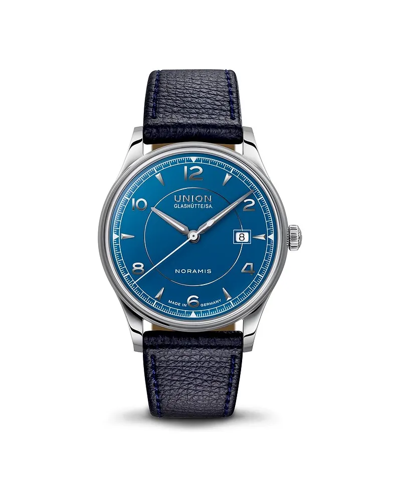 Union Glashütte Unisexuhr Noramis Datum Silber