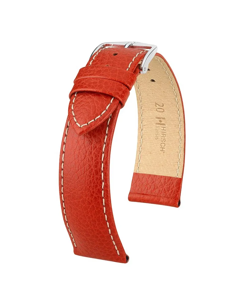 Hirsch Lederband Kansas Rot
