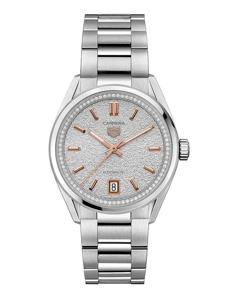 TAG Heuer Damenuhr Carrera Date Silber