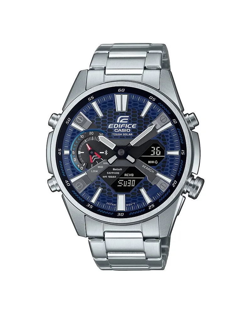 Casio Herrenuhr Premium Bluetooth Silber