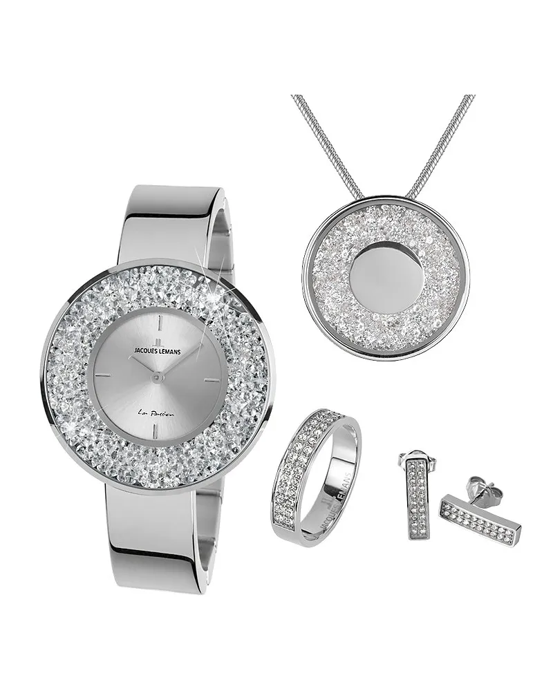 Jacques Lemans Uhren-Set Silber
