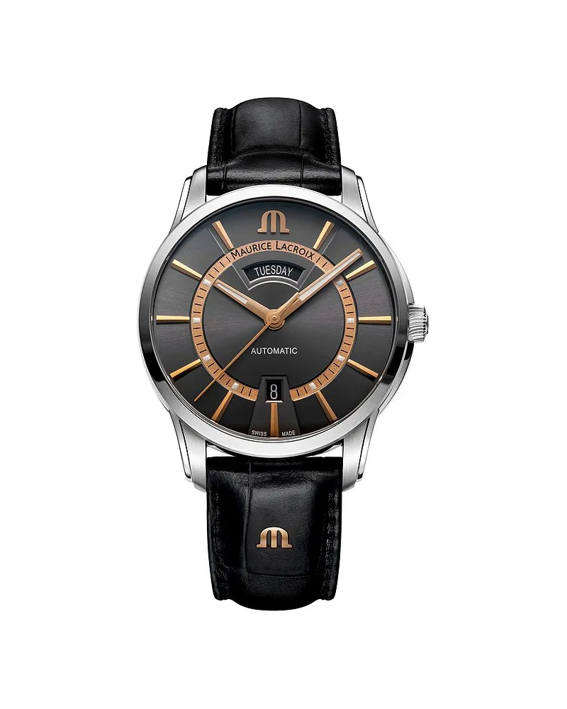 Maurice Lacroix Herrenuhr Pontos Day Date Silber