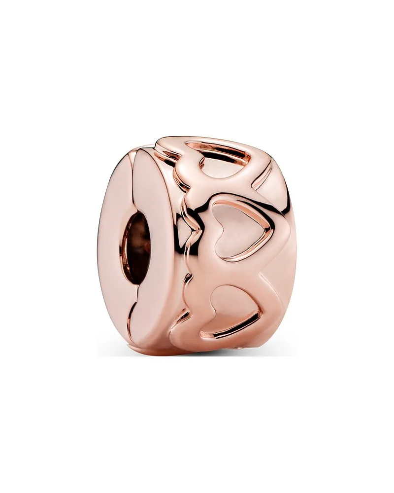 Pandora Charm Moments Gereihte Herzen Clip Roségold
