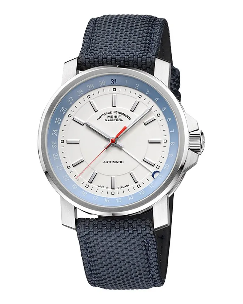Mühle-Glashütte Herrenuhr 29er Big Silber