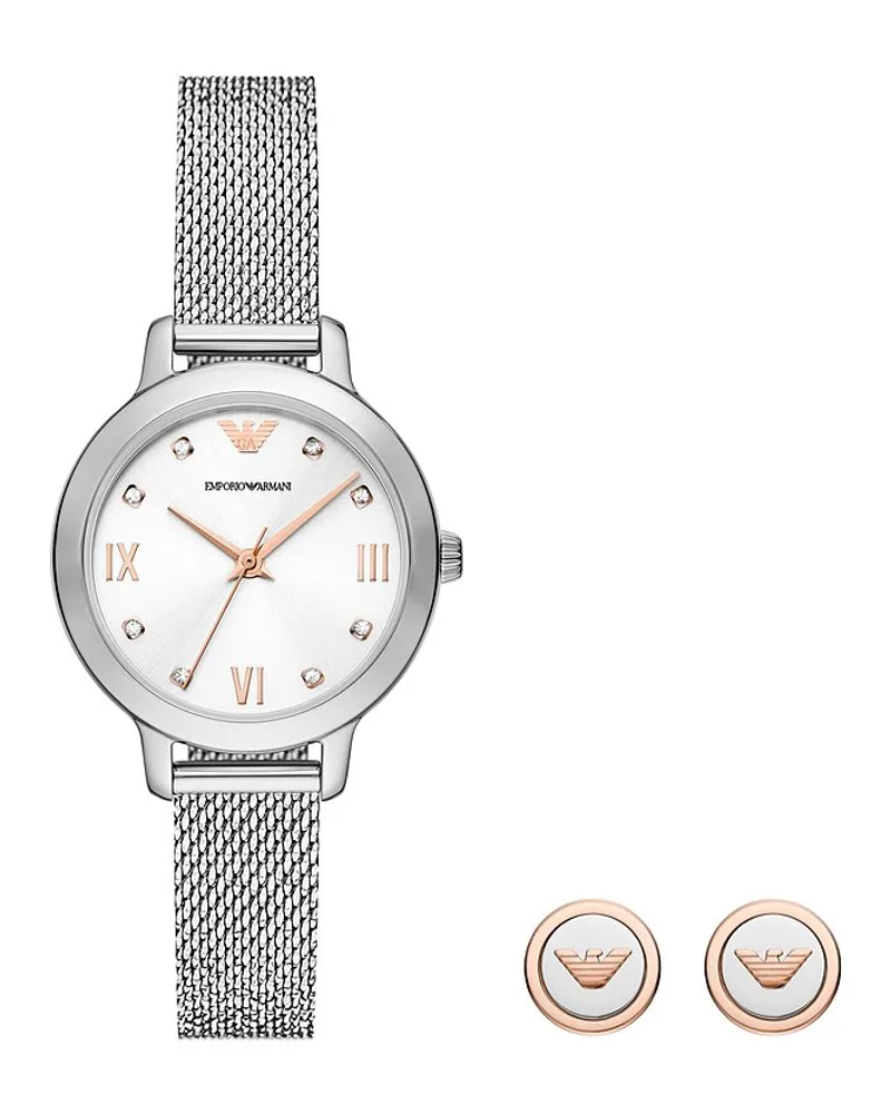 Emporio Armani Uhren-Set Silber