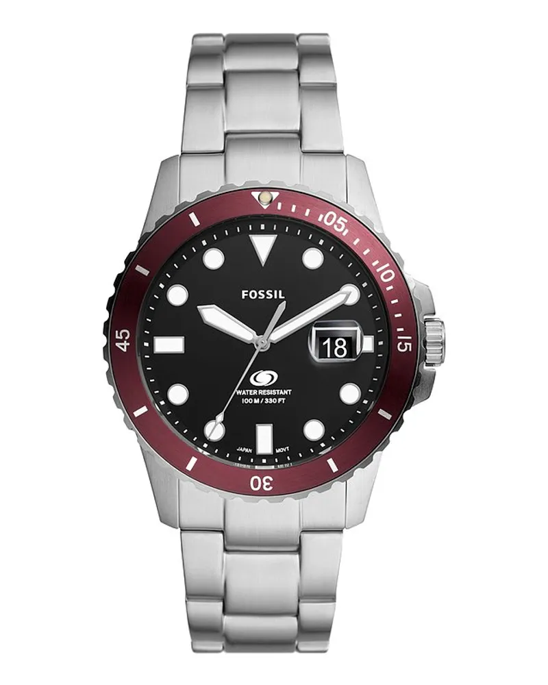 Fossil Herrenuhr BLUE Silber