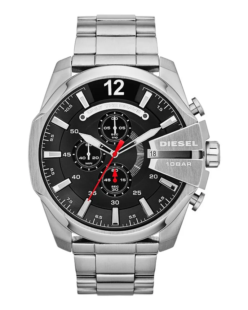Diesel Chronograph Mega Chief Silber