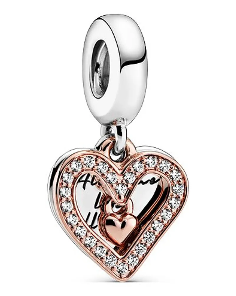 Pandora Charm Moments Funkelndes Freihand-Herz Bicolor