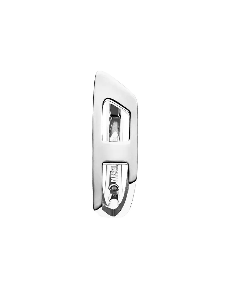 Diesel Einzelner Ohrschmuck D Logo Silber