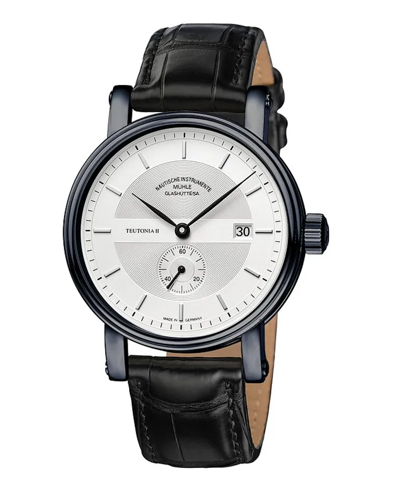 Mühle-Glashütte Herrenuhr Teutonia II Schwarz