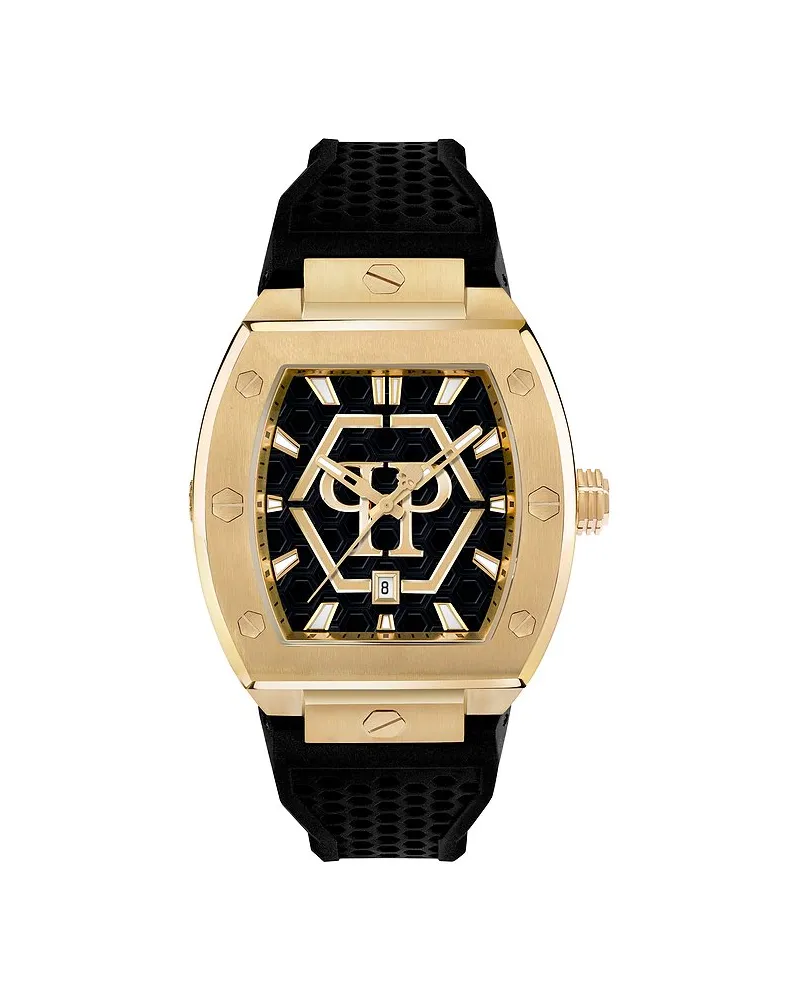 Philipp Plein Herrenuhr THE HEXAGON PHANTOM Gelbgold