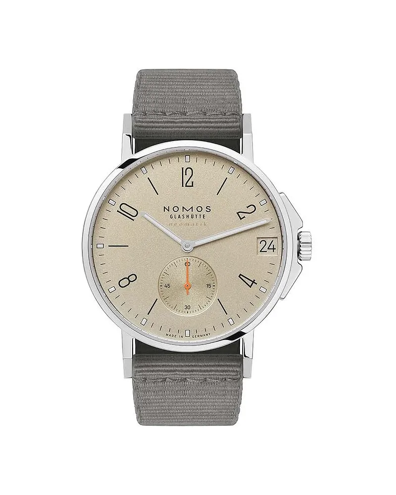 NOMOS Glashütte Unisexuhr Ahoi neomatik 38 date sky Silber