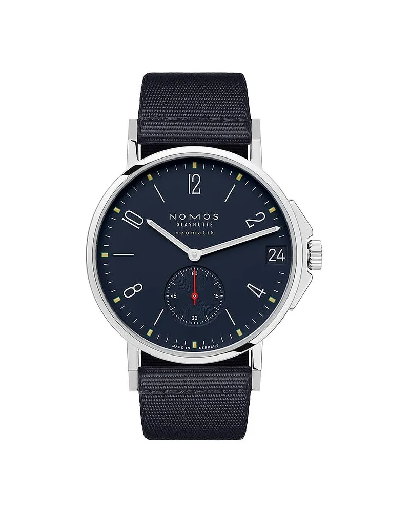 NOMOS Glashütte Unisexuhr Ahoi neomatik 38 date sky Silber