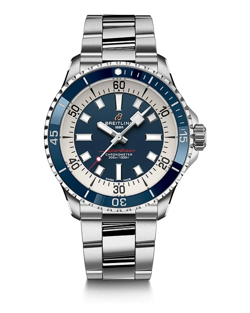 Breitling Herrenuhr Superocean Automatic 42 Silber