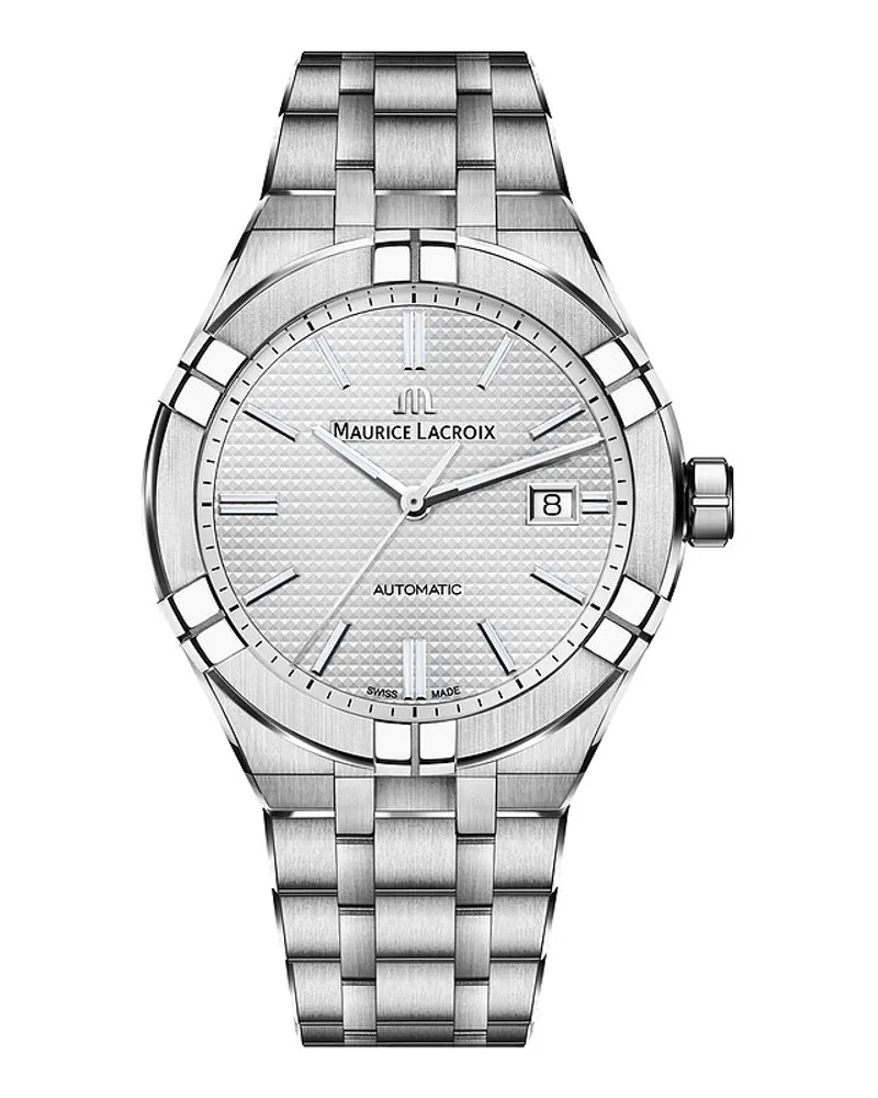 Maurice Lacroix Herrenuhr Aikon Chronograph Silber