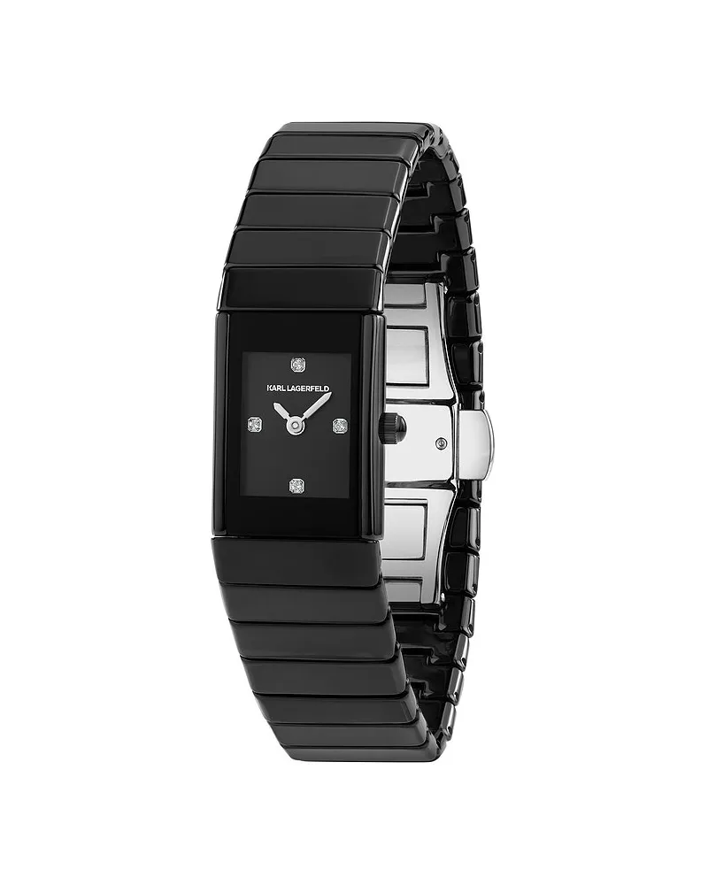 Karl Lagerfeld Damenuhr Deco Schwarz