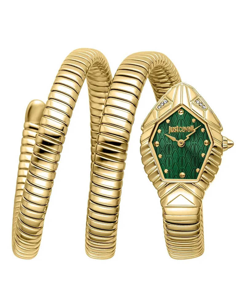 Just Cavalli Damenuhr Signature Snake Gelbgold