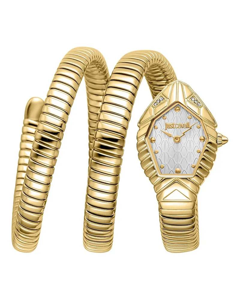 Just Cavalli Damenuhr Signature Snake Gelbgold