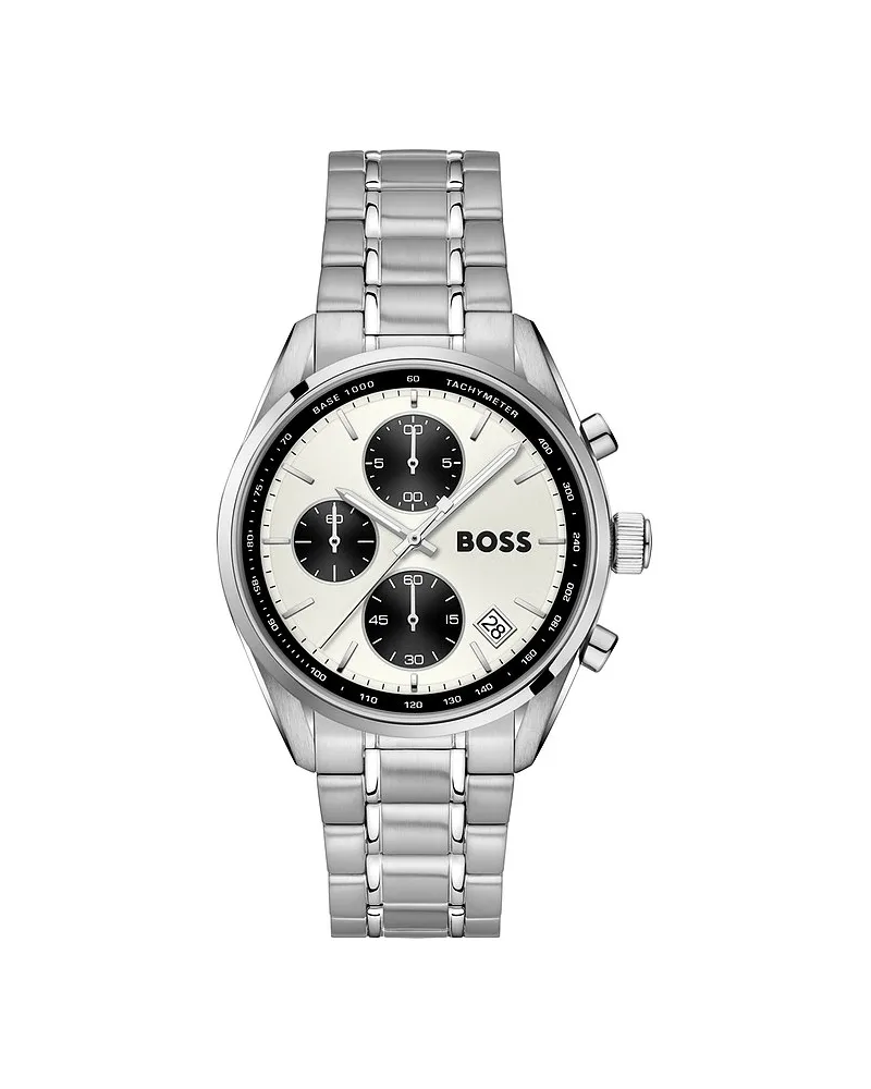 HUGO BOSS Chronograph GRAND PRIX Silber