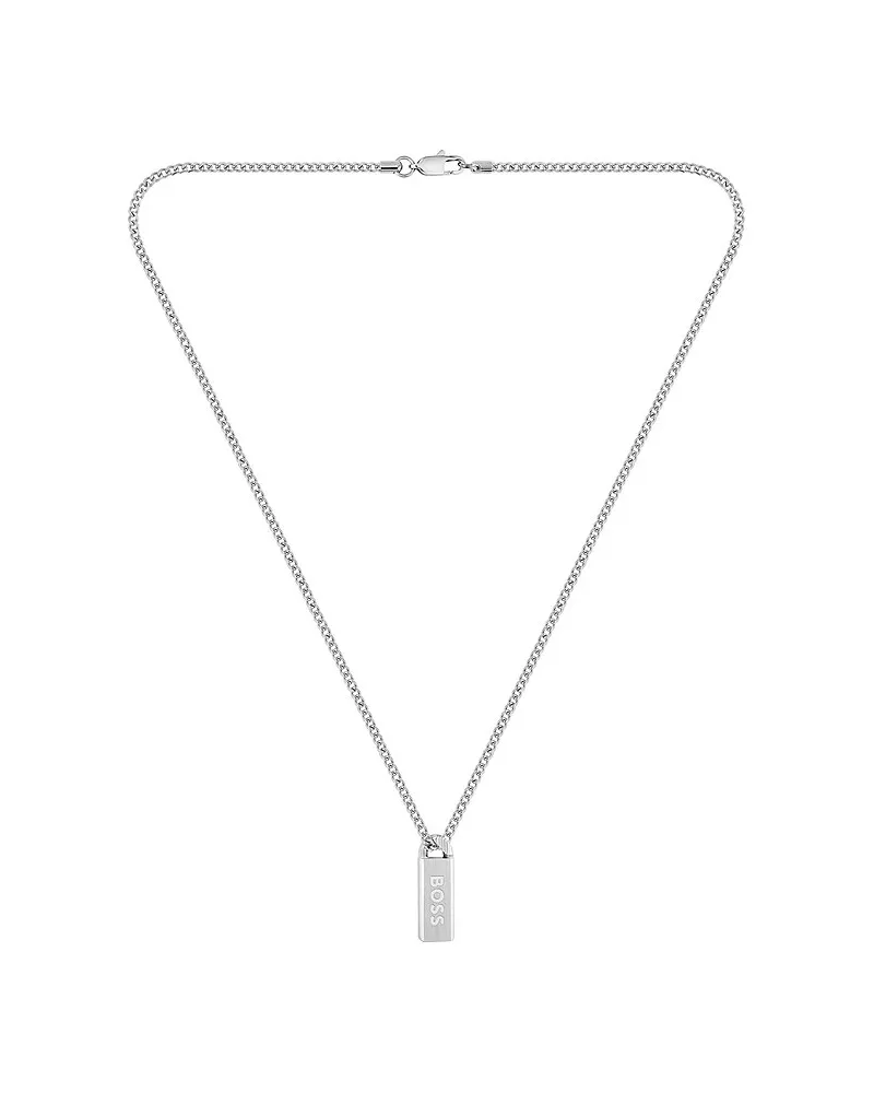 HUGO BOSS Kette KASSY EMBLEM Silber