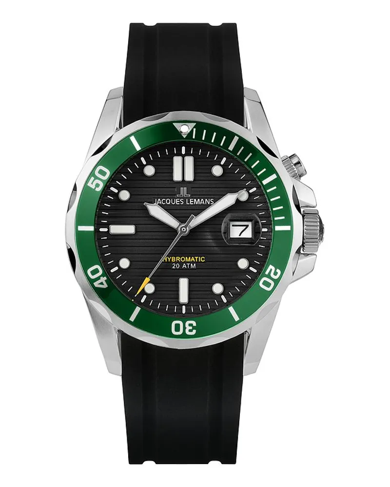 Jacques Lemans Herrenuhr Hybromatic Silber