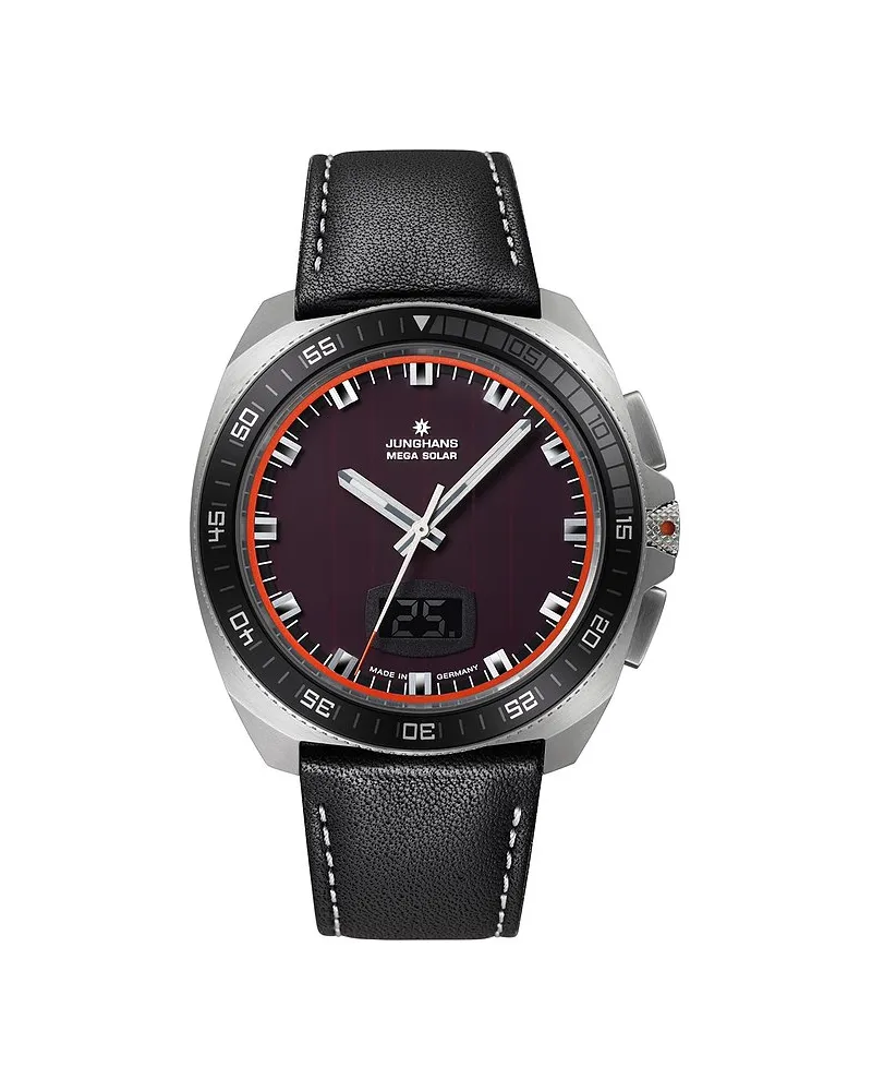 Junghans Herrenuhr 1972 Mega Solar Silber
