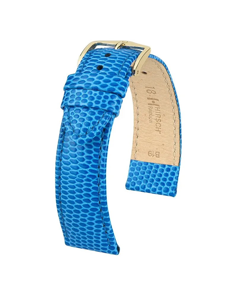 Hirsch Lederband Rainbow Hellblau