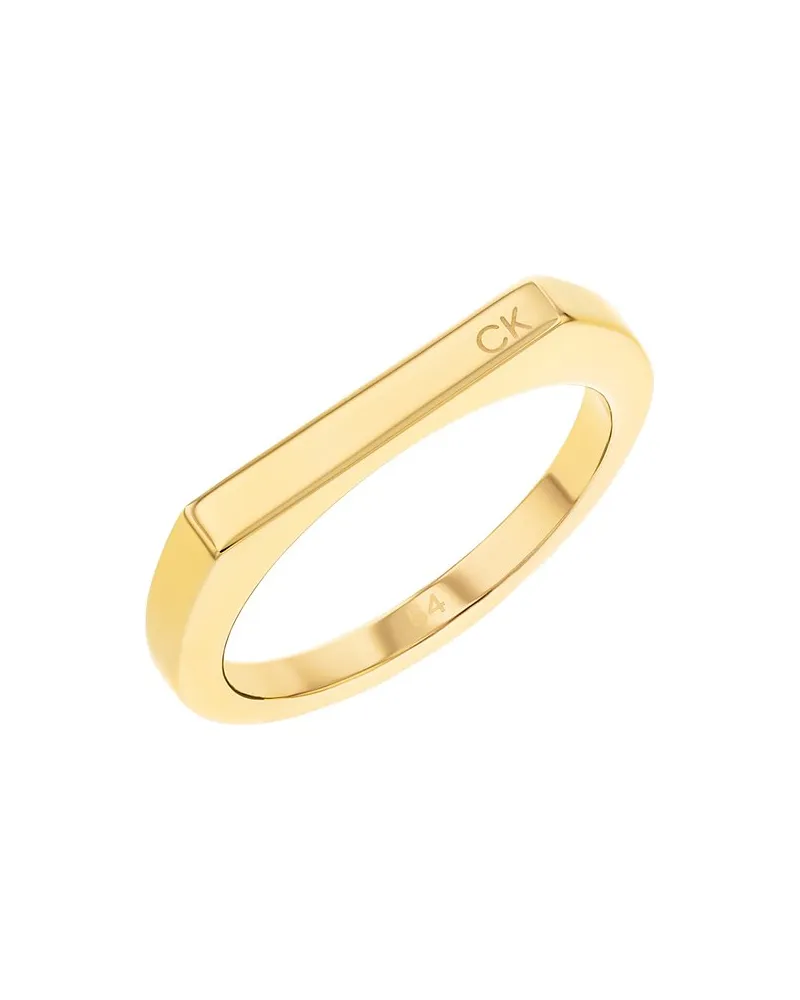 Calvin Klein Edelstahlring Sculptural Gold
